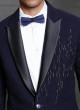 Navy Blue Suit In Imported Fabric